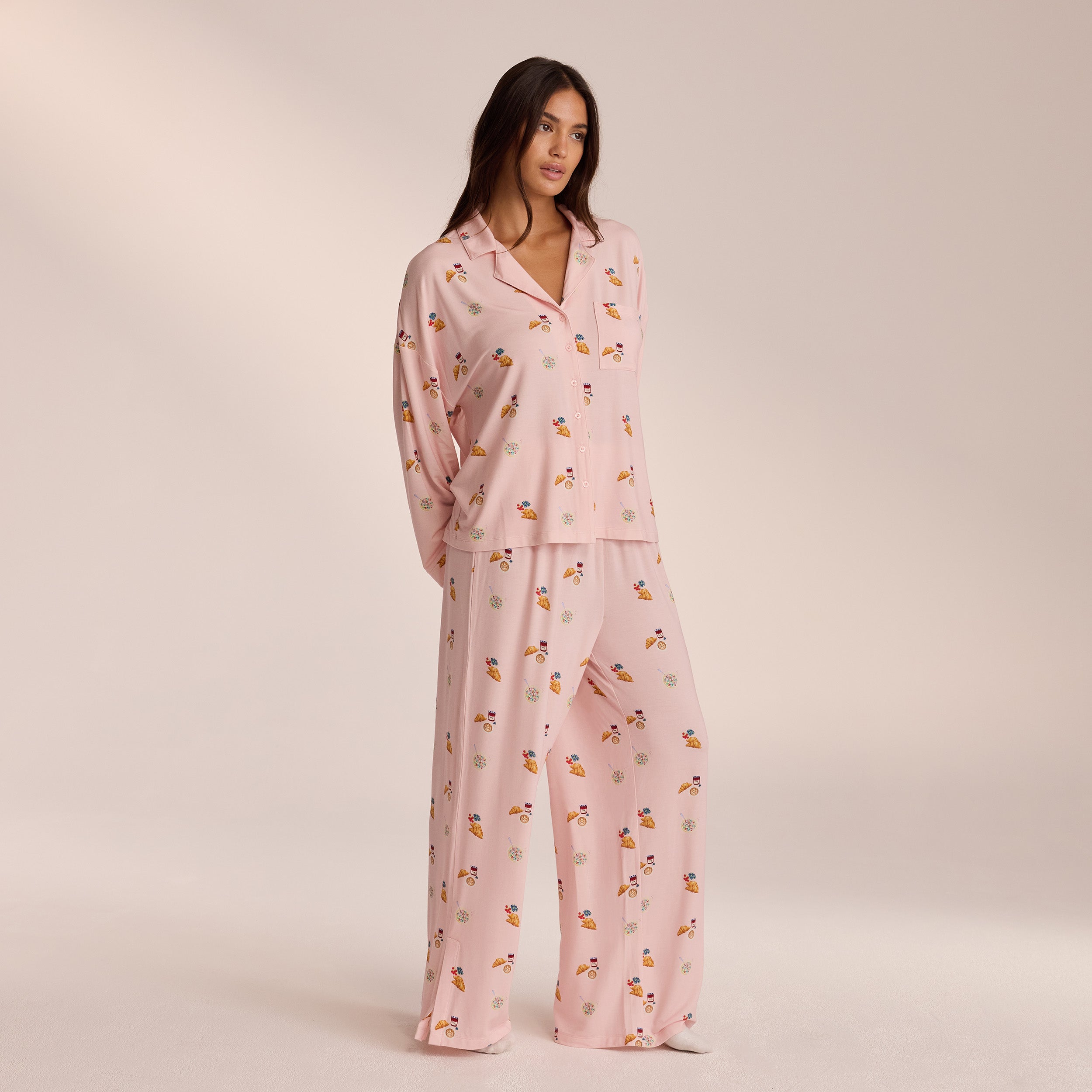 Modal Pyjama Bottoms Pink - Main Image