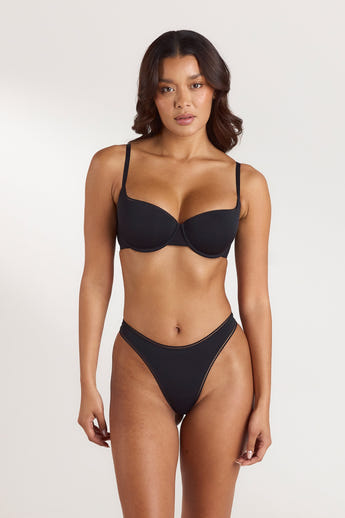 Comfort Balconette Bra - Black