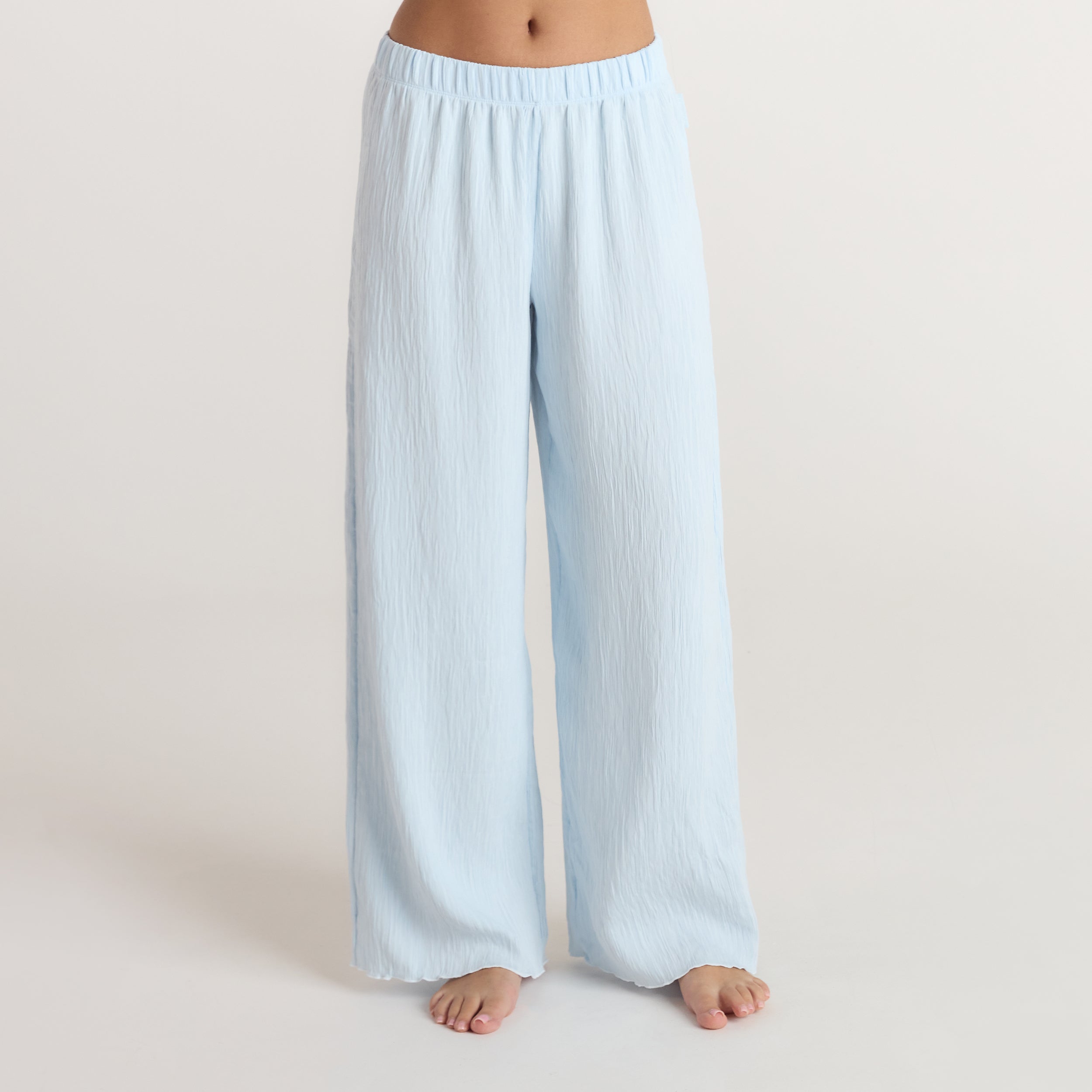 Crinkle Pyjama Bottoms - Blue