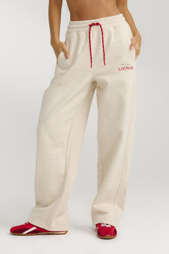 Straight-Leg Joggers - Oat Marl
