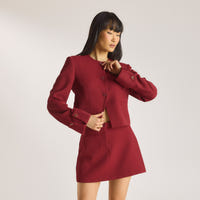 Structured Jacket - Wine