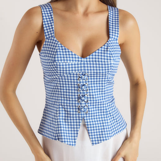Corset Top - Blue