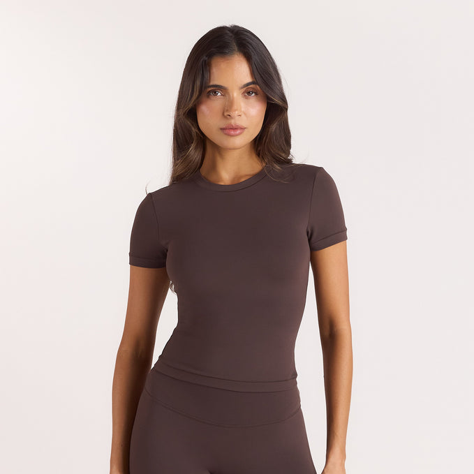 ContourSoft™ Short Sleeve T-Shirt in Dark Chocolate