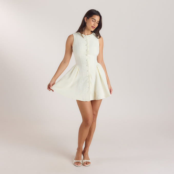 Embroidered Mini Dress