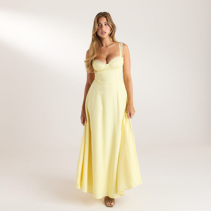 Lace Trim Maxi Dress