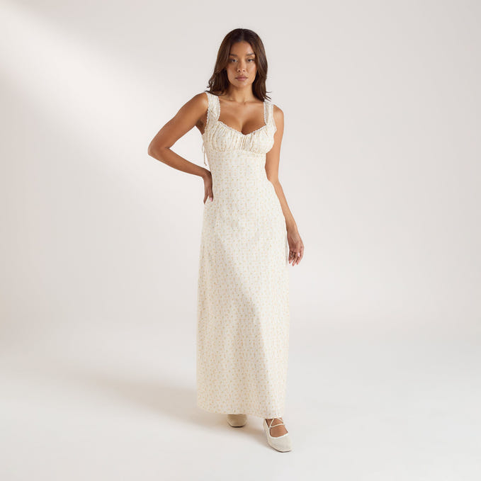 Corset Back Maxi Dress