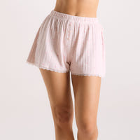 Pointelle Pyjama Shorts - Pink Floral