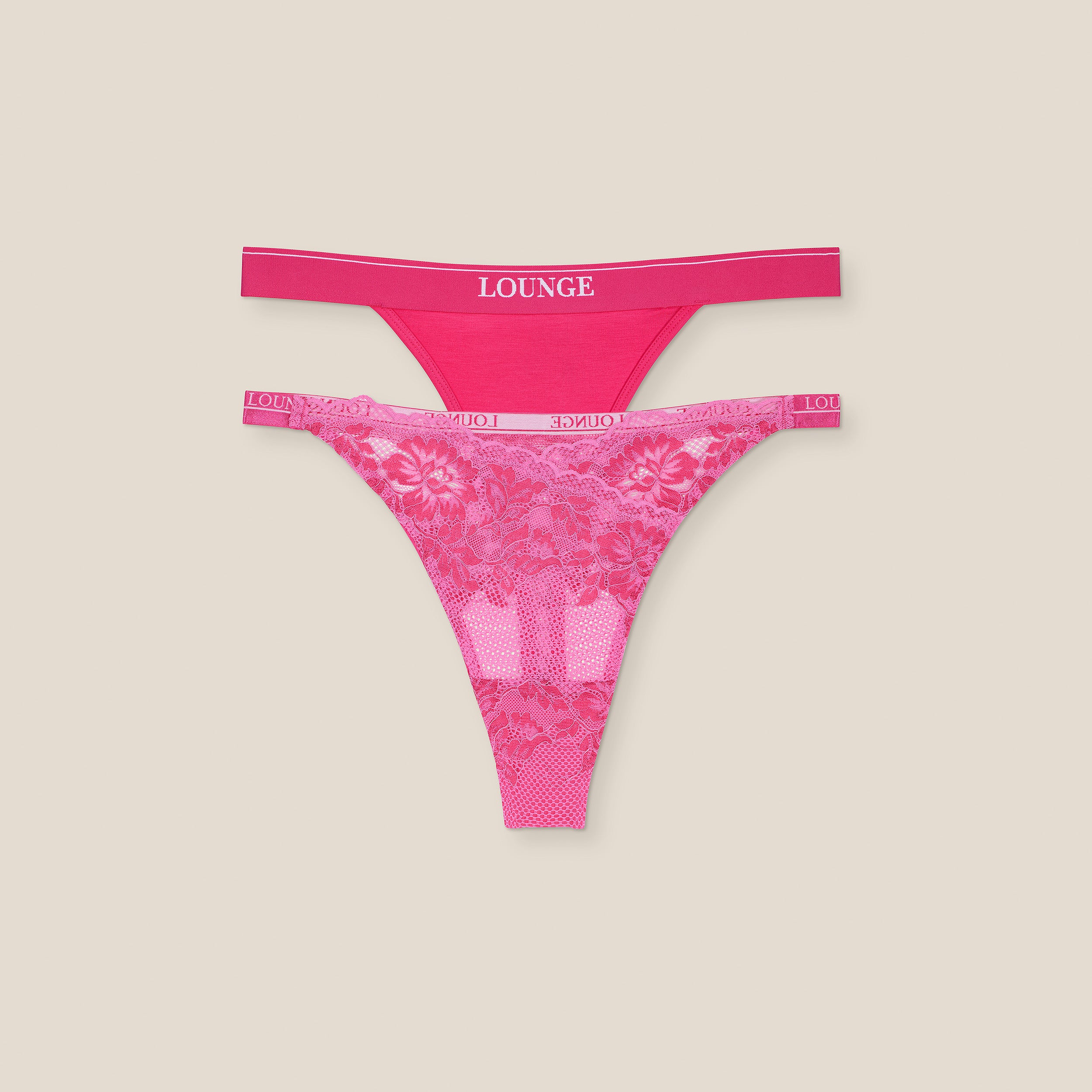Limited Edition Luxe/Minimal Thong (2Pack) Pink Lounge Underwear