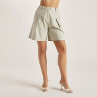 Longline Tailored Shorts - Sage
