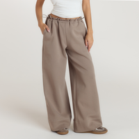 Neoprene Wide-Leg Joggers - Taupe