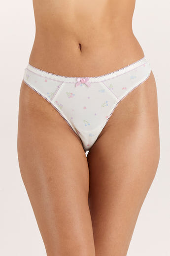 Rosie Thong - White Floral