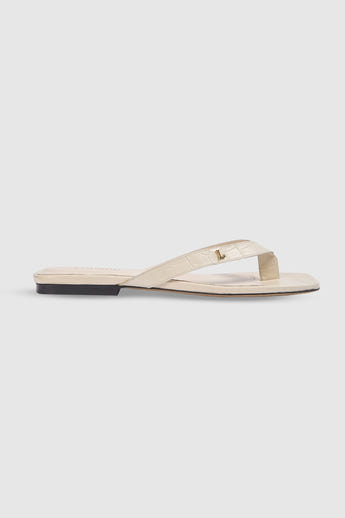 Brielle Flip Flops - Cream