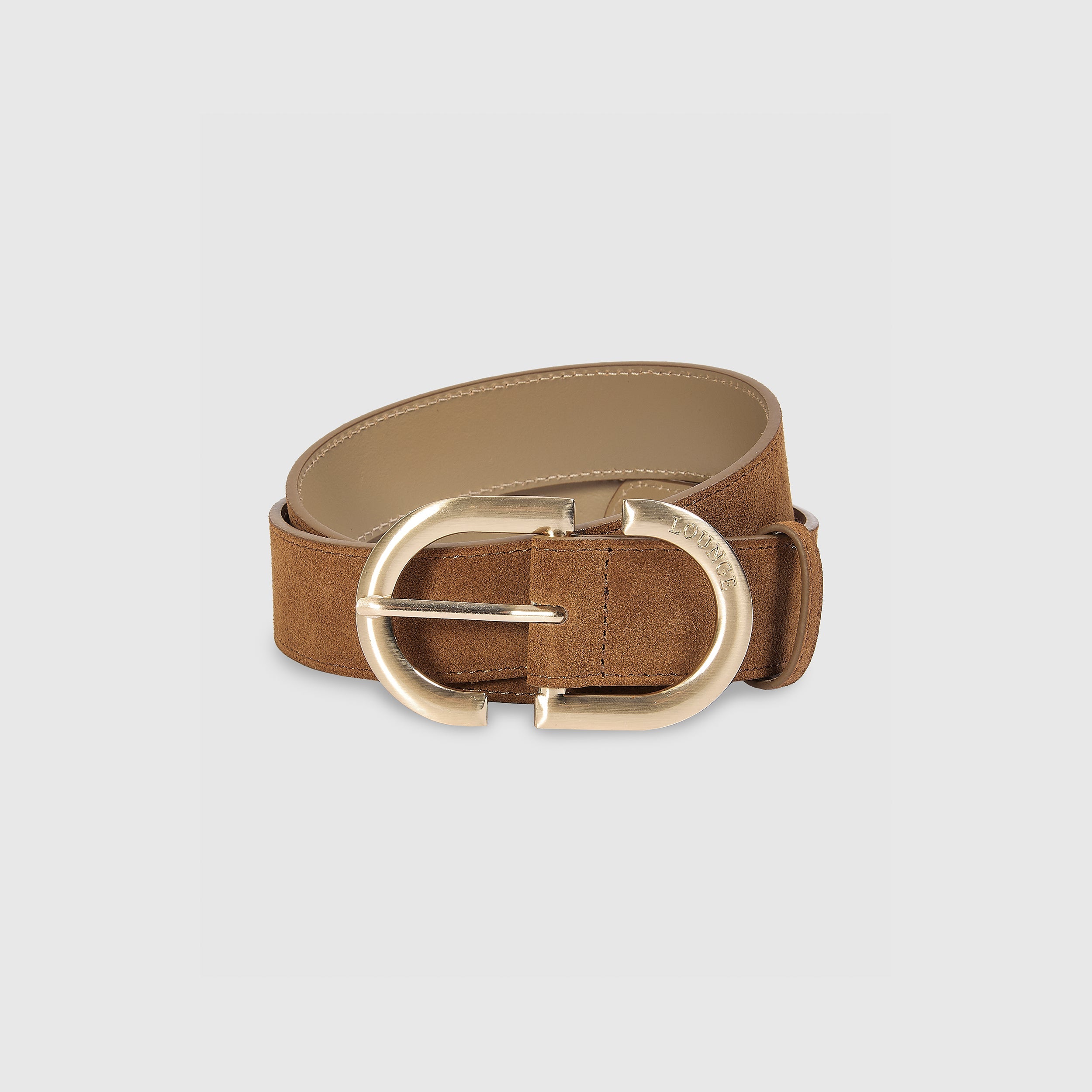 Curved Buckle Belt | Curved Buckle Belt - Tan