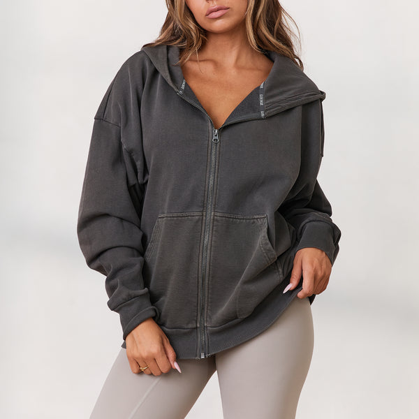 AnyBody Luxe Lounge Lace Up Hoodie 
