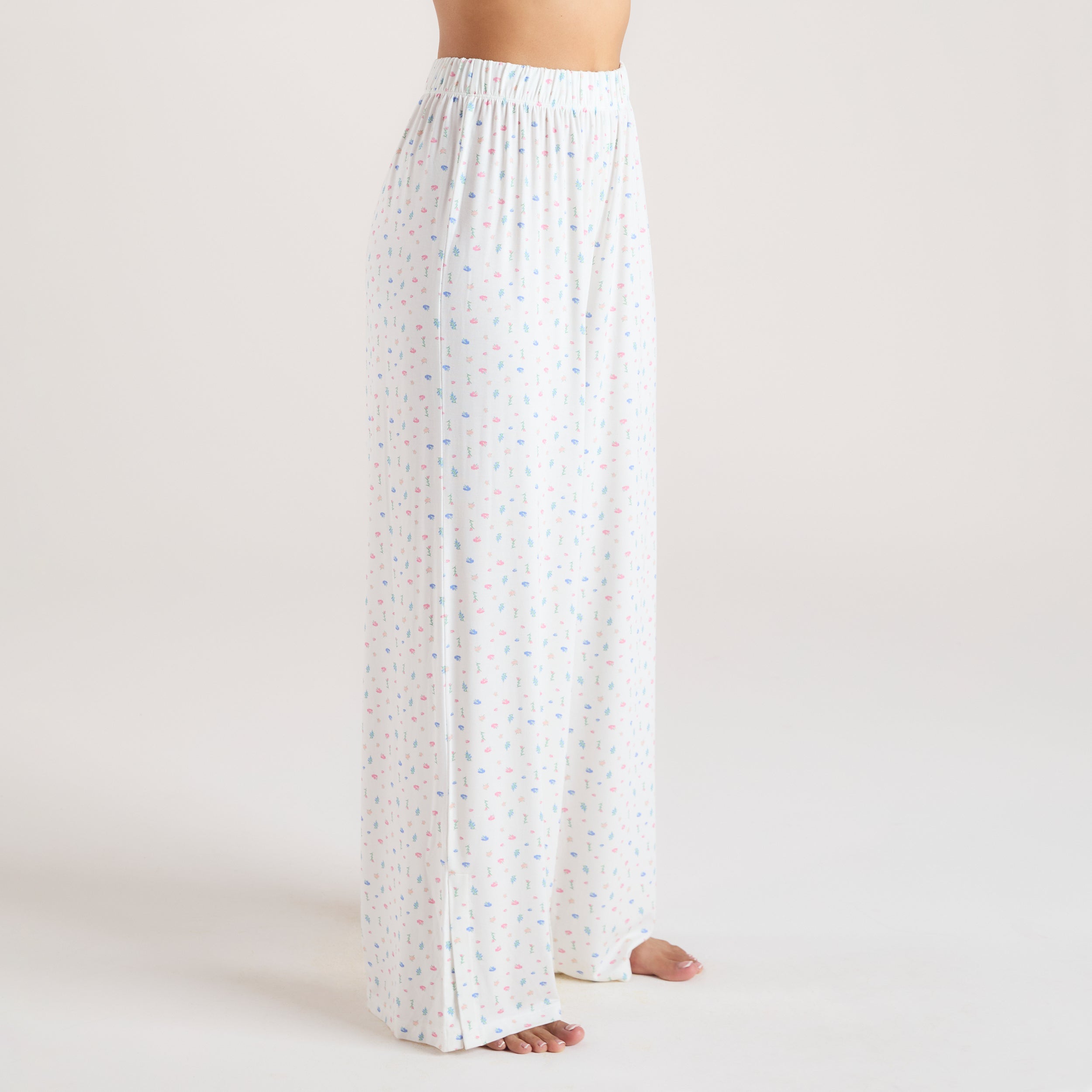 Modal Pyjama Bottoms | Modal Pyjama Bottoms - White Floral