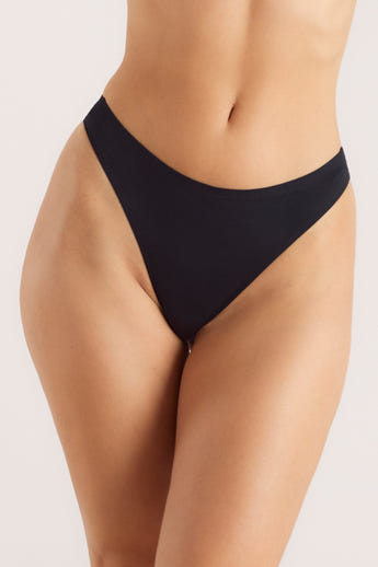 Seamless Bonded Thongs (3-Pack) - Black alternate