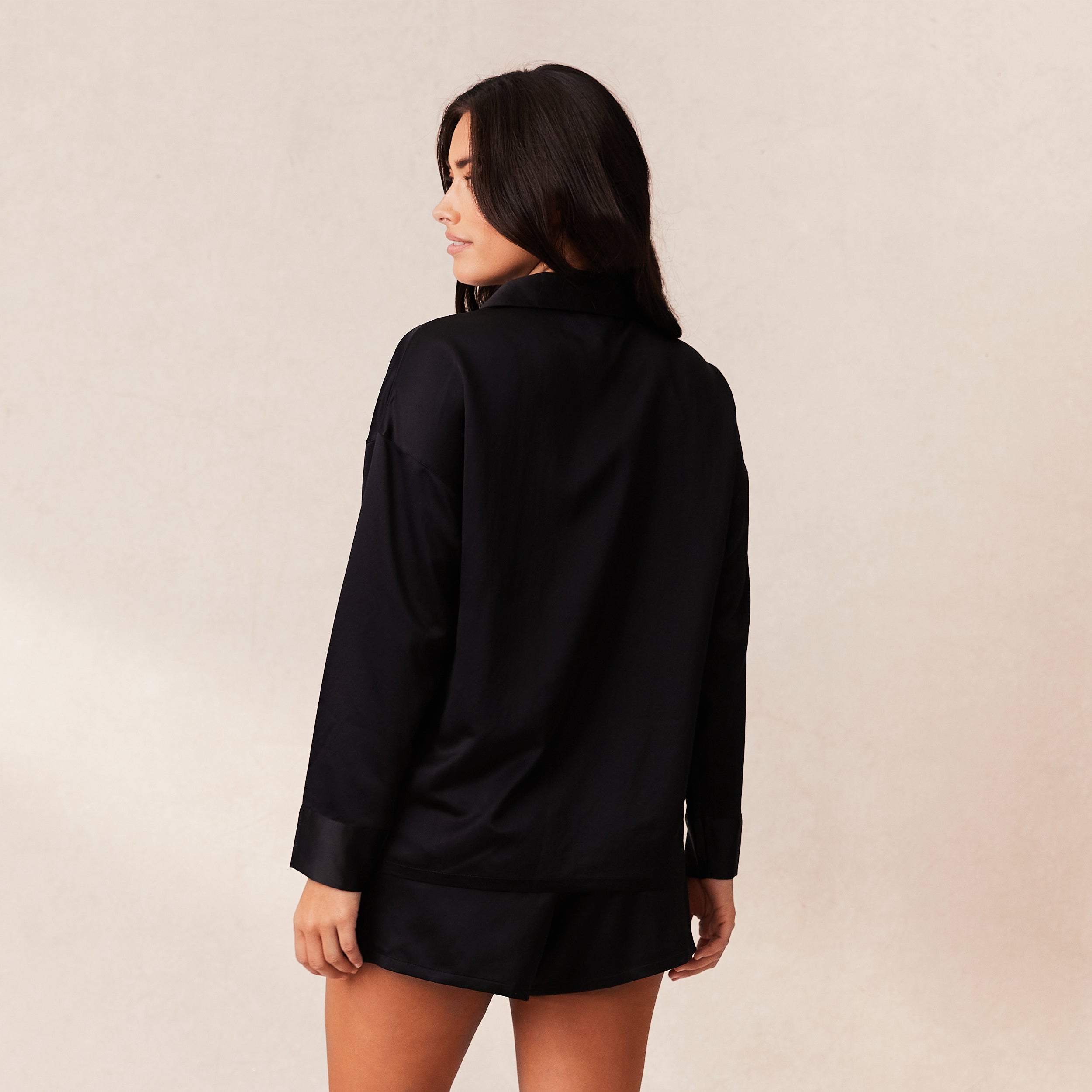 Classic Satin Pyjama Shirt | Samaria, S