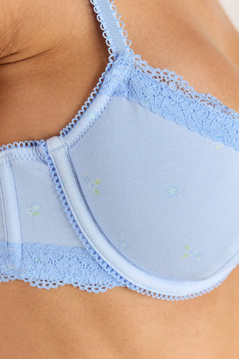 Daisy Plunge Bra - Blue Floral alternate
