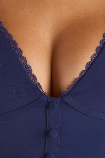 Plunge Mini Dress - Navy alternate