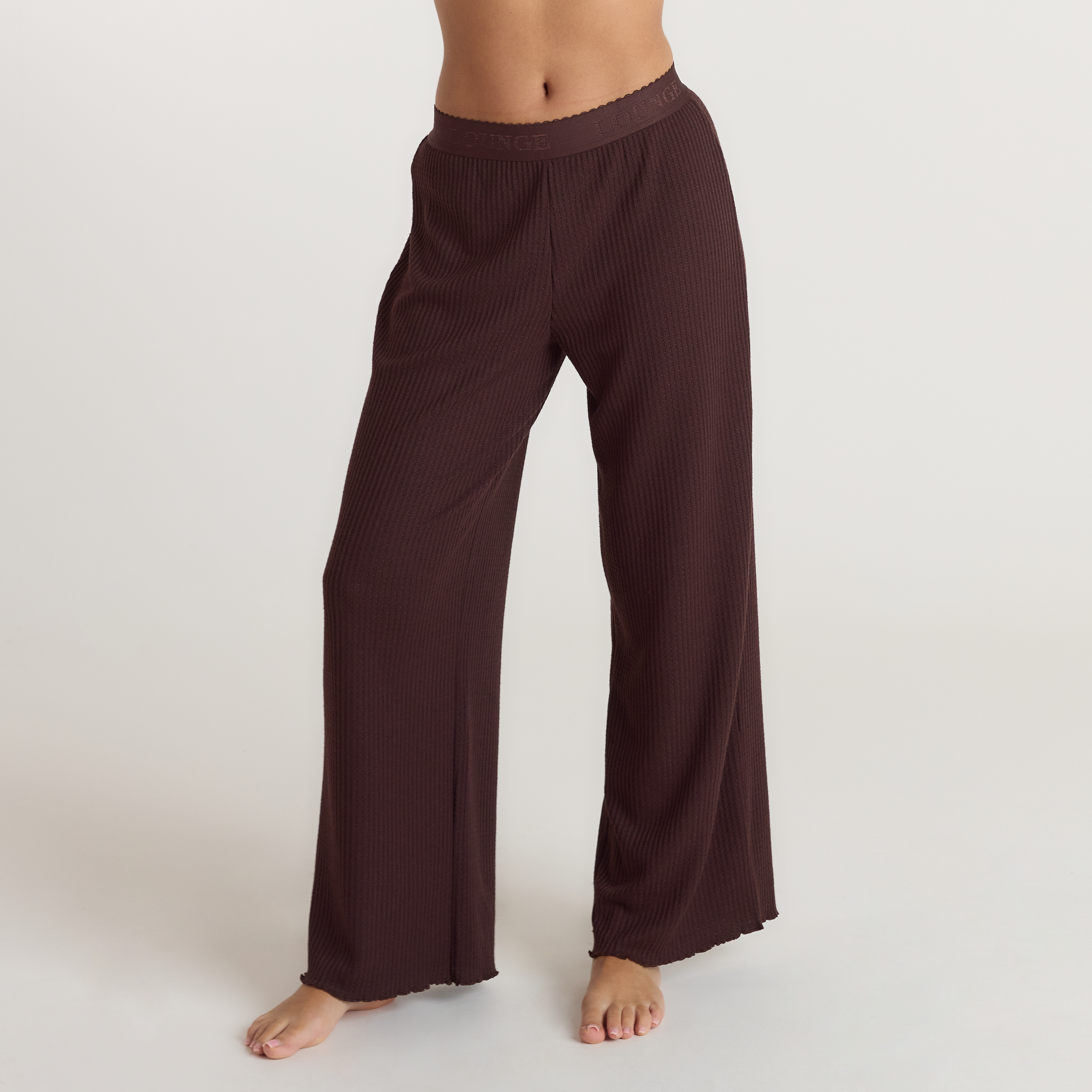 Soft Waffle Pyjama Bottoms - Dark Chocolate alternate