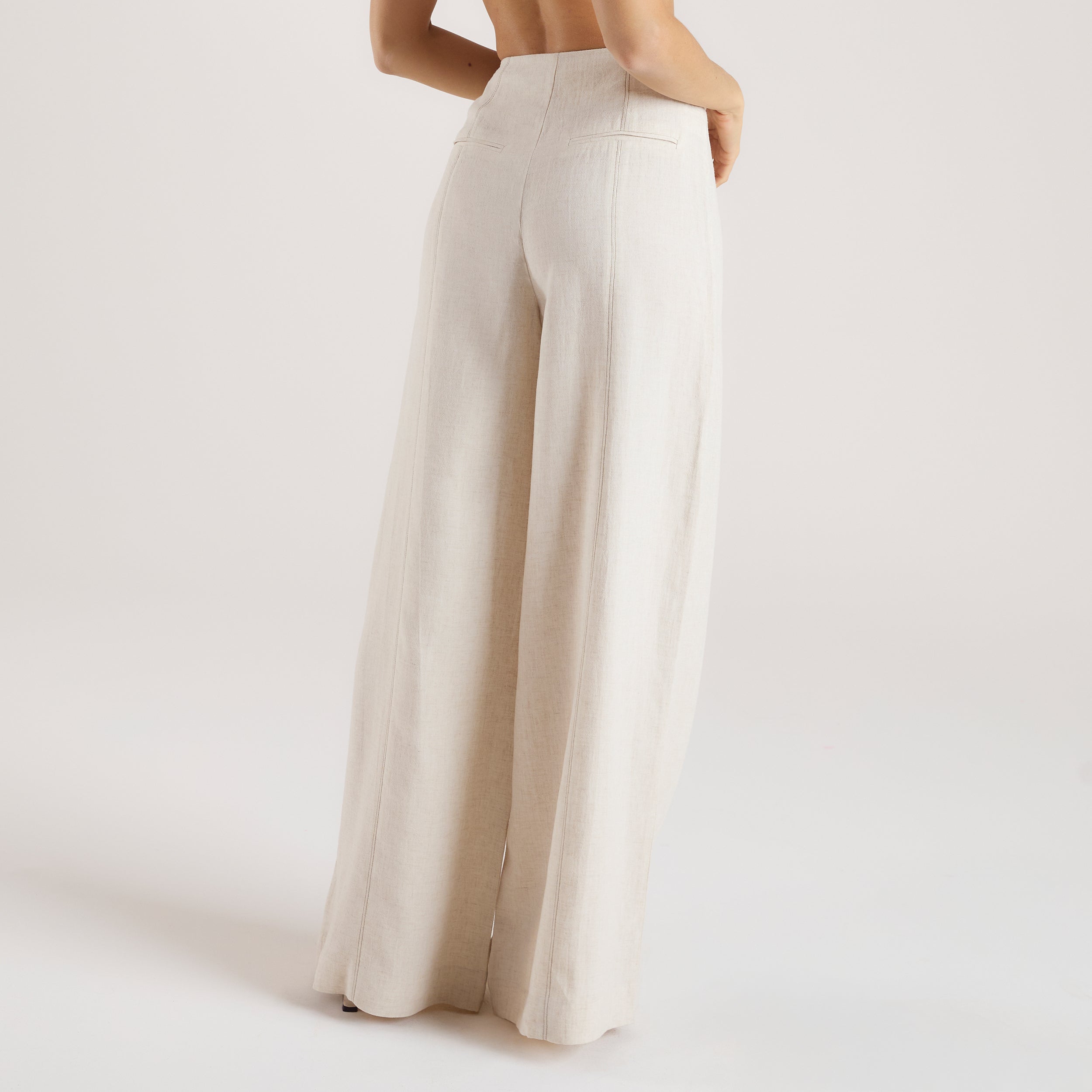 Tailored Linen Trousers | Tailored Linen Trousers - Cream