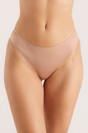 Seamless Bonded Brazilian Briefs (3-Pack) - Honey alternate