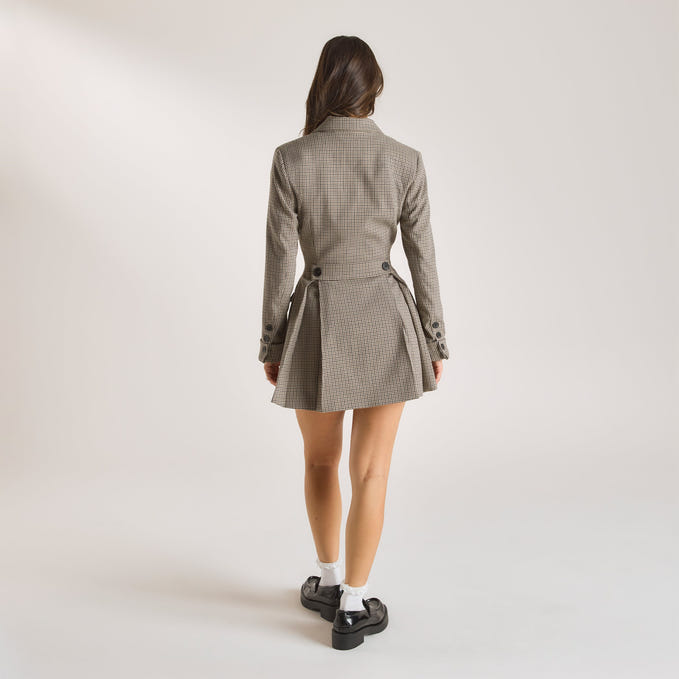 Houndstooth Blazer Dress