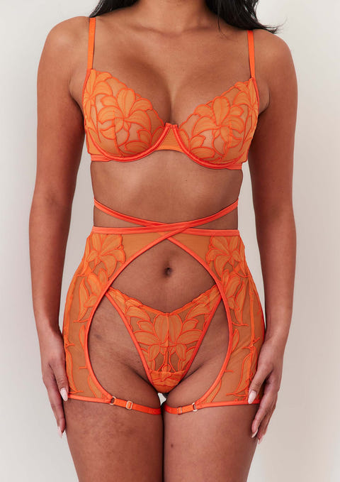 Ava Intimates Set - Orange – Lounge Underwear