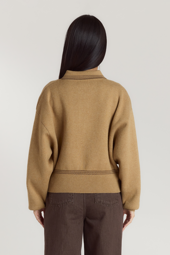 Knitted Jacket - Tan alternate