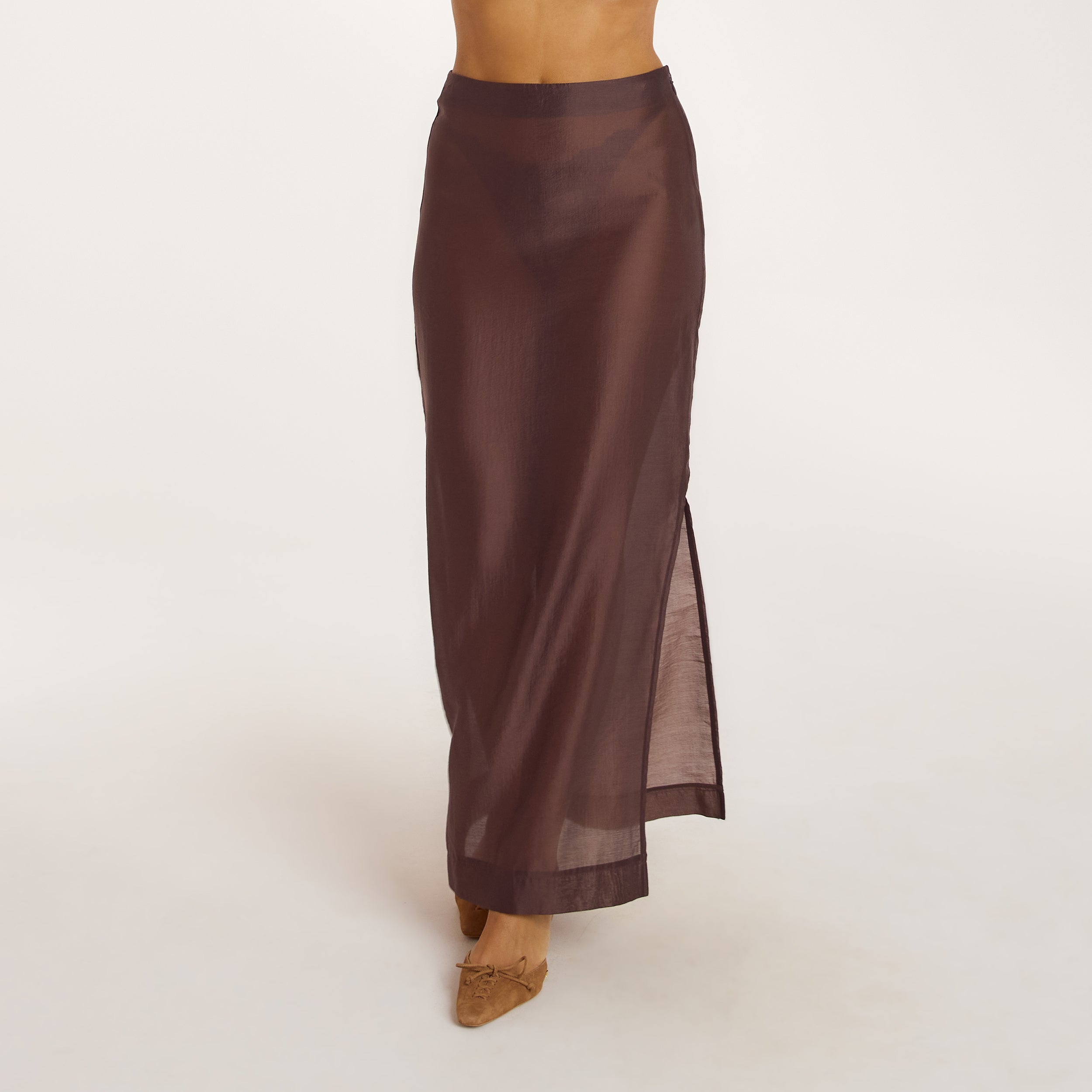 Sheer Maxi Skirt | Sheer Maxi Skirt - Chocolate