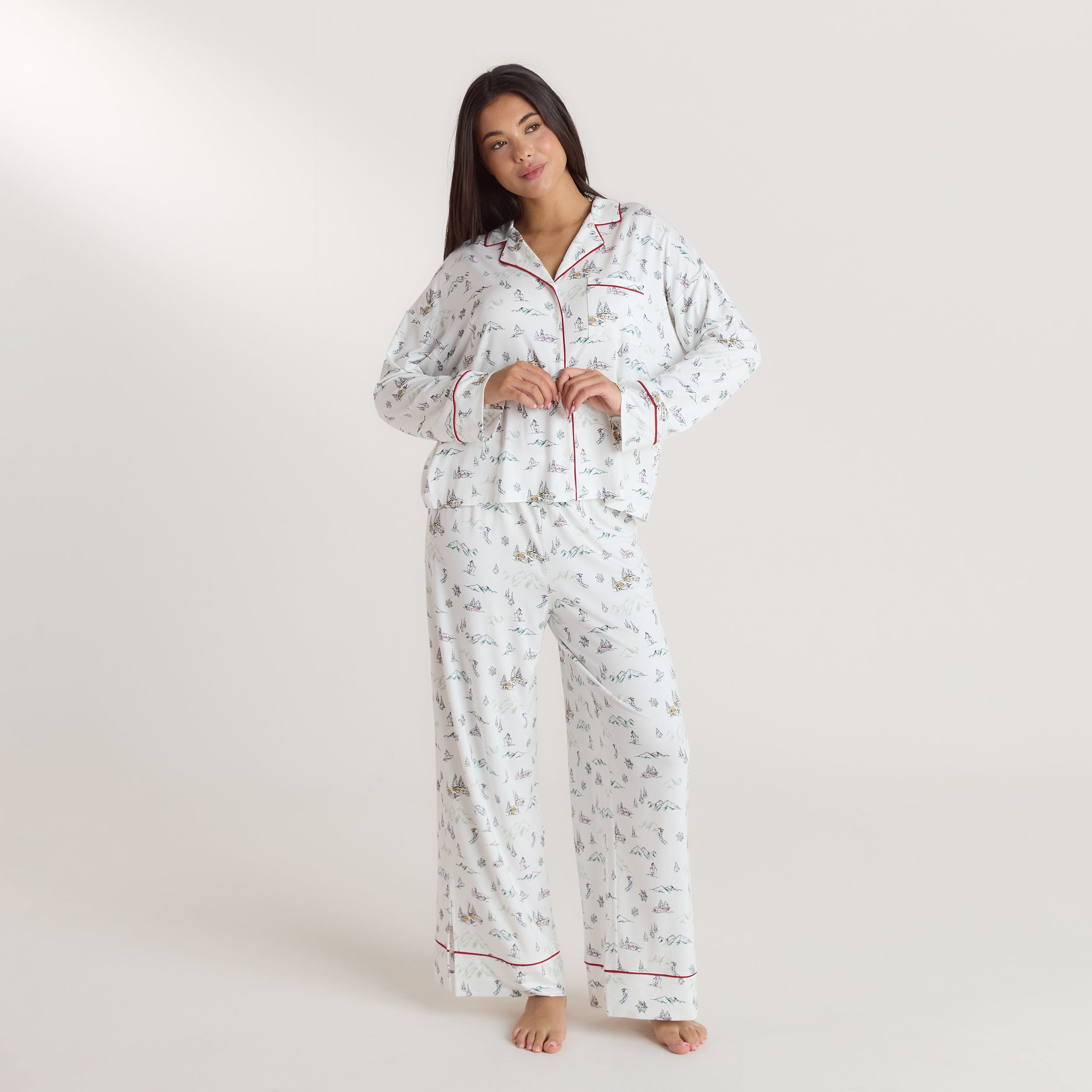 Alpine Dreams Pyjama Shirt | Alpine Dreams Pyjama Shirt - Ski Print