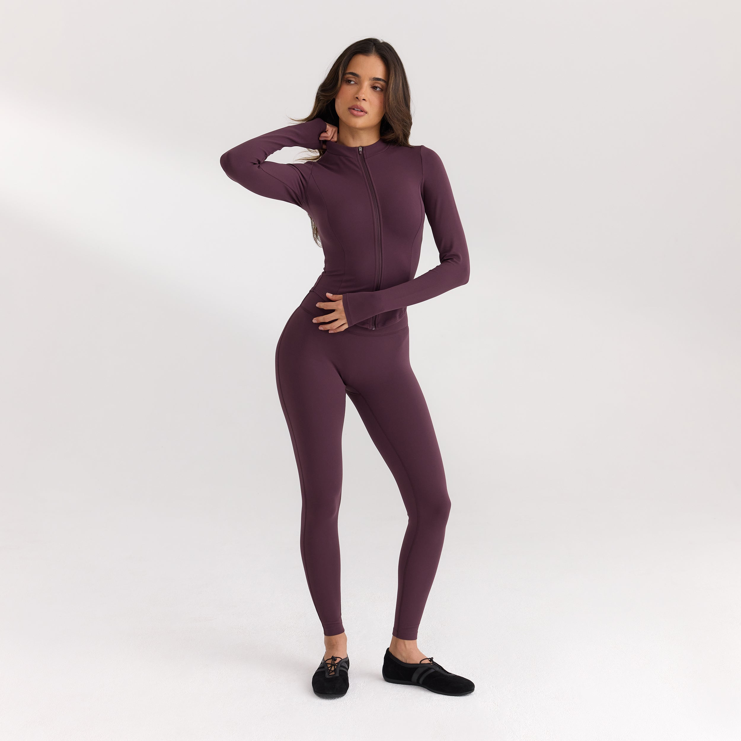 ContourSoft™ Cinch Zip-Up Jacket | ContourSoft™ Cinch Zip-Up Jacket - Cherry Lacquer