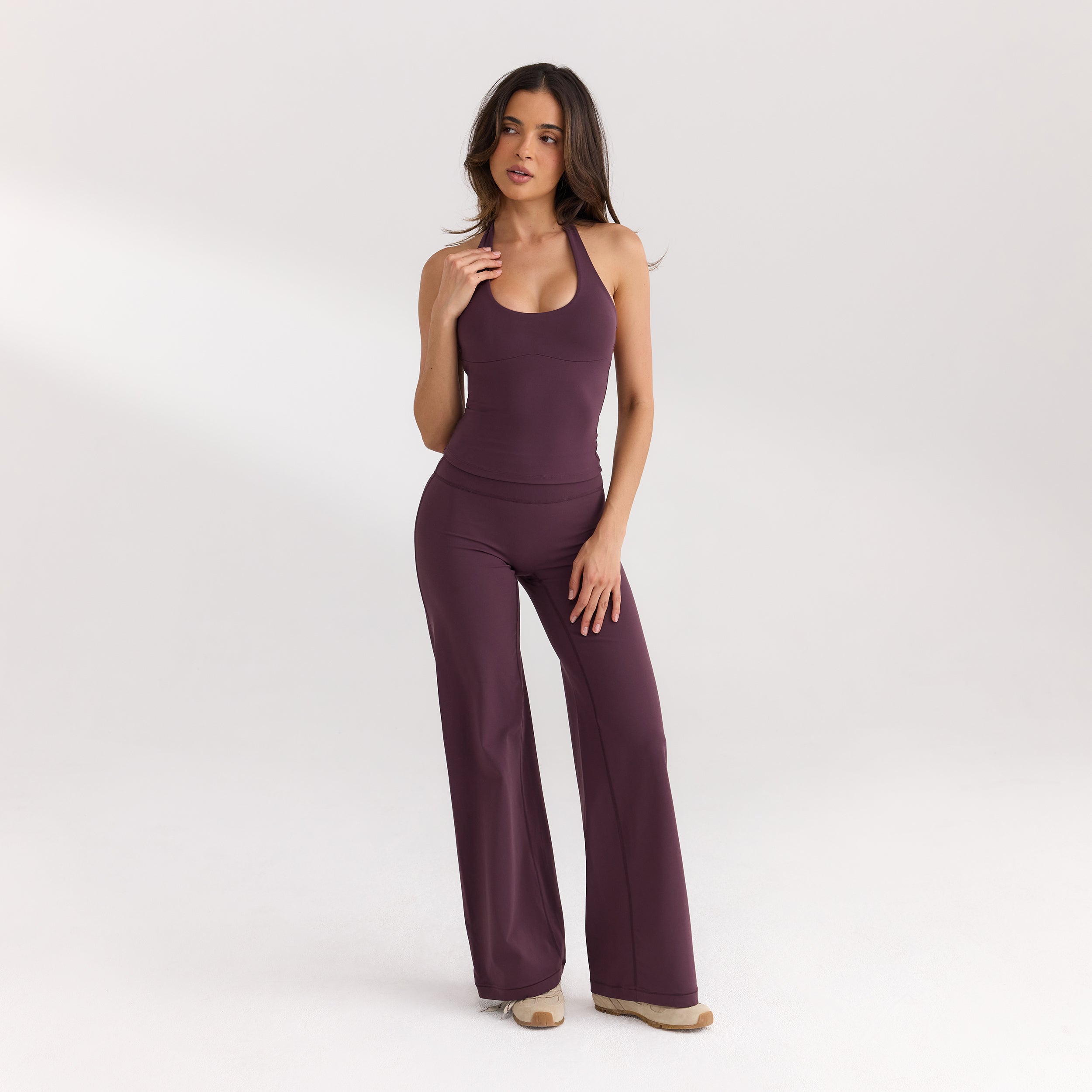 ContourSoft™ Halter-Neck Top with Built-In Bra | ContourSoft™ Halter-Neck Top with Built-In Bra - Cherry Lacquer