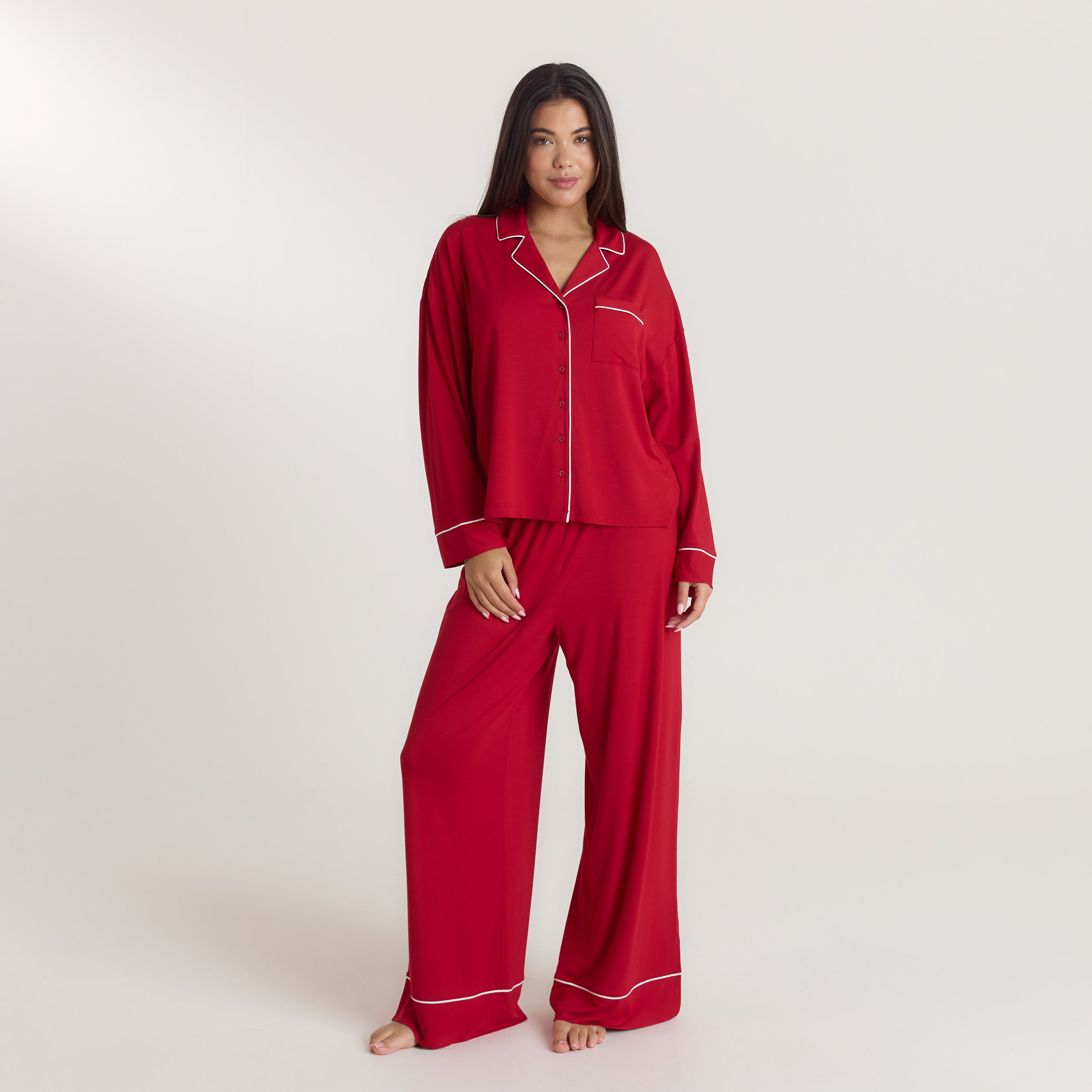 Alpine Dreams Pyjama Shirt | Alpine Dreams Pyjama Shirt - Red