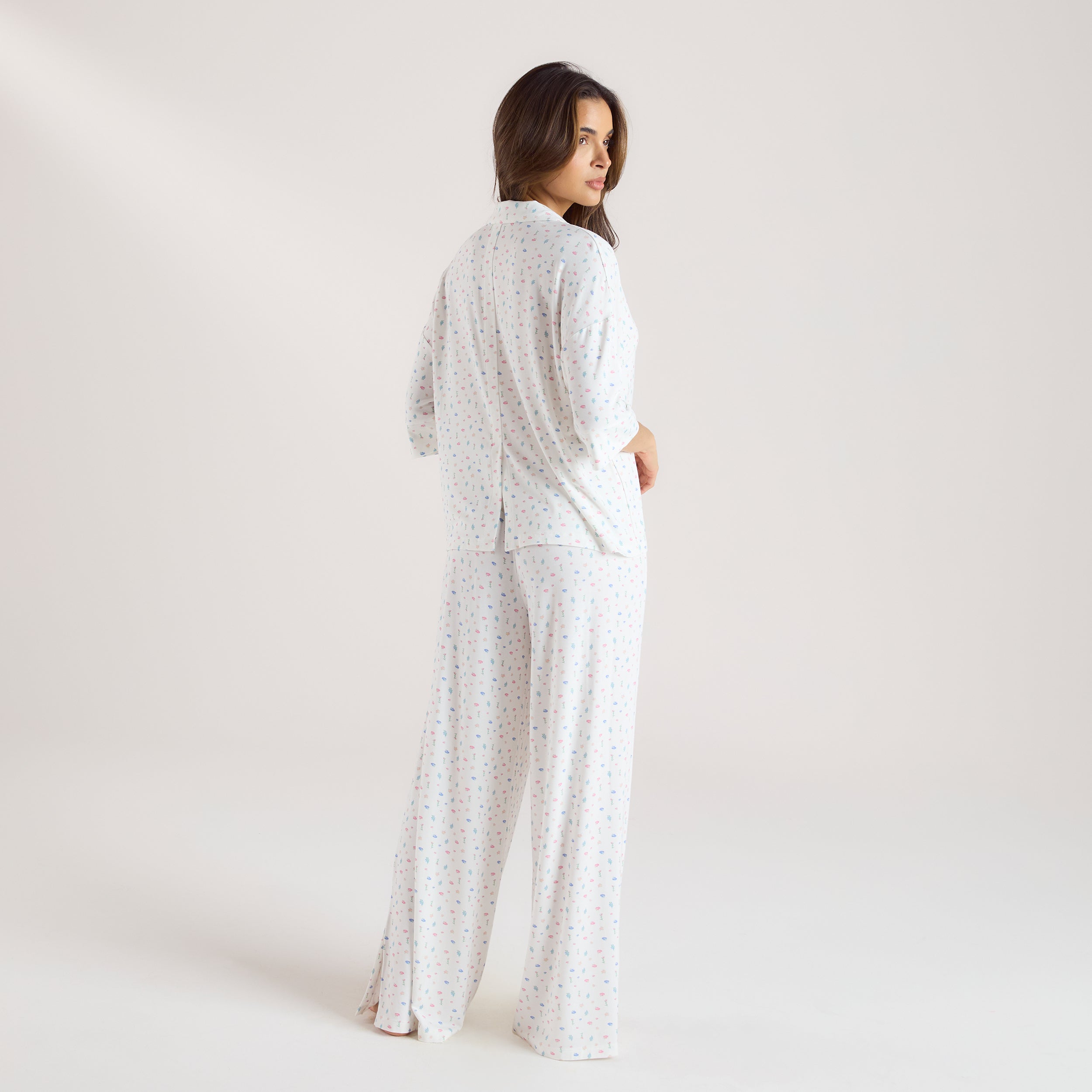 Modal Pyjama Bottoms | Modal Pyjama Bottoms - White Floral