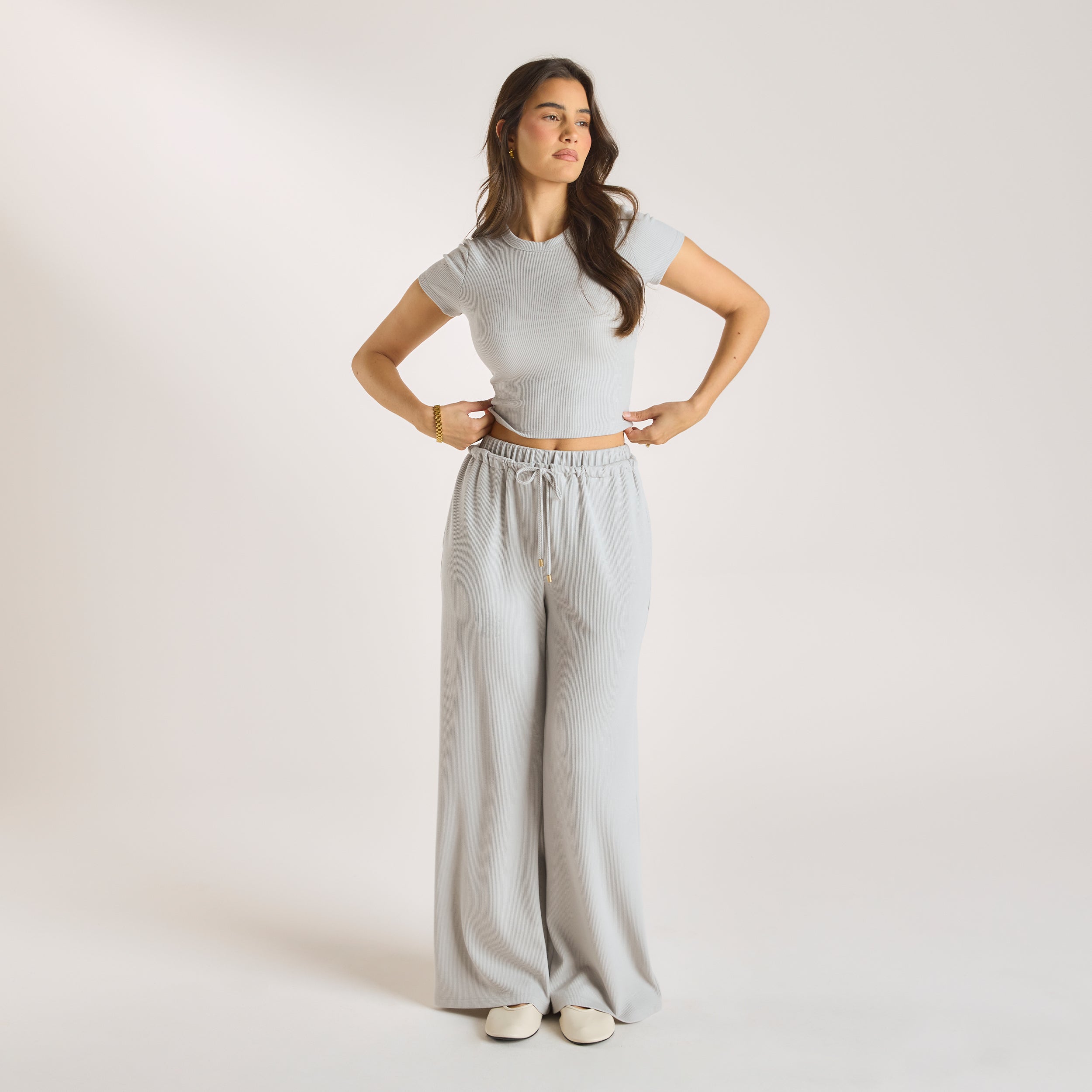 Waffle Baby Tee  | Waffle Baby Tee - Frost Grey