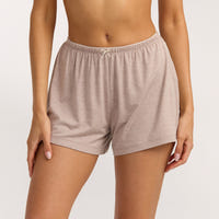 Modal Pyjama Shorts - Brown Marl