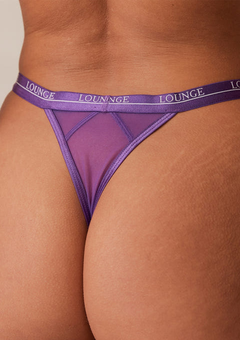 Lounge Underwear Violet Blossom Balcony Thong. Lounge Underwear Thong. XS.  New. 