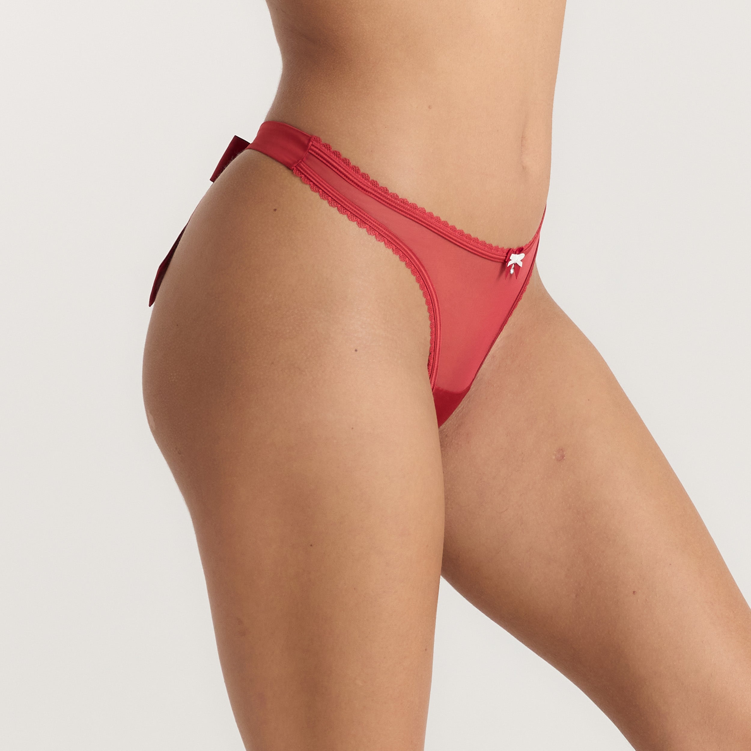 Satin Bow G-String | Satin Bow G-String - Red