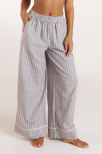 Stripe Pyjama Bottoms - Chocolate
