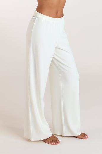 Ribbed Pyjama Bottoms - Cream