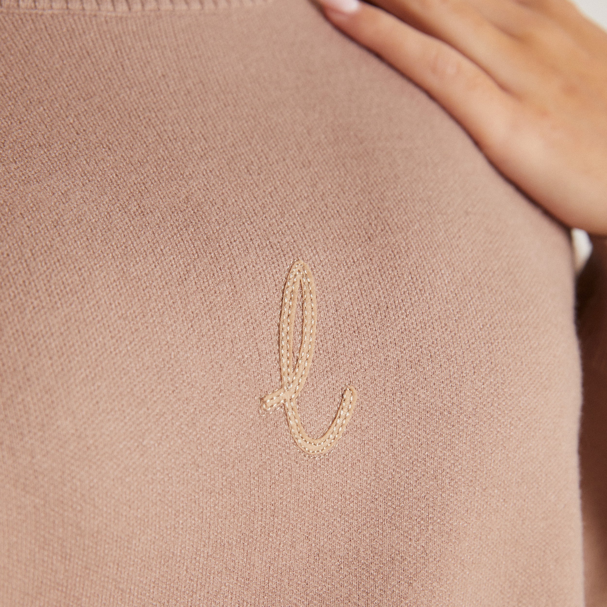 Knitted Crew Neck Jumper | Knitted Crew Neck Jumper - Mink