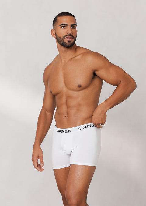 White Boxer Shorts, 3 Pk