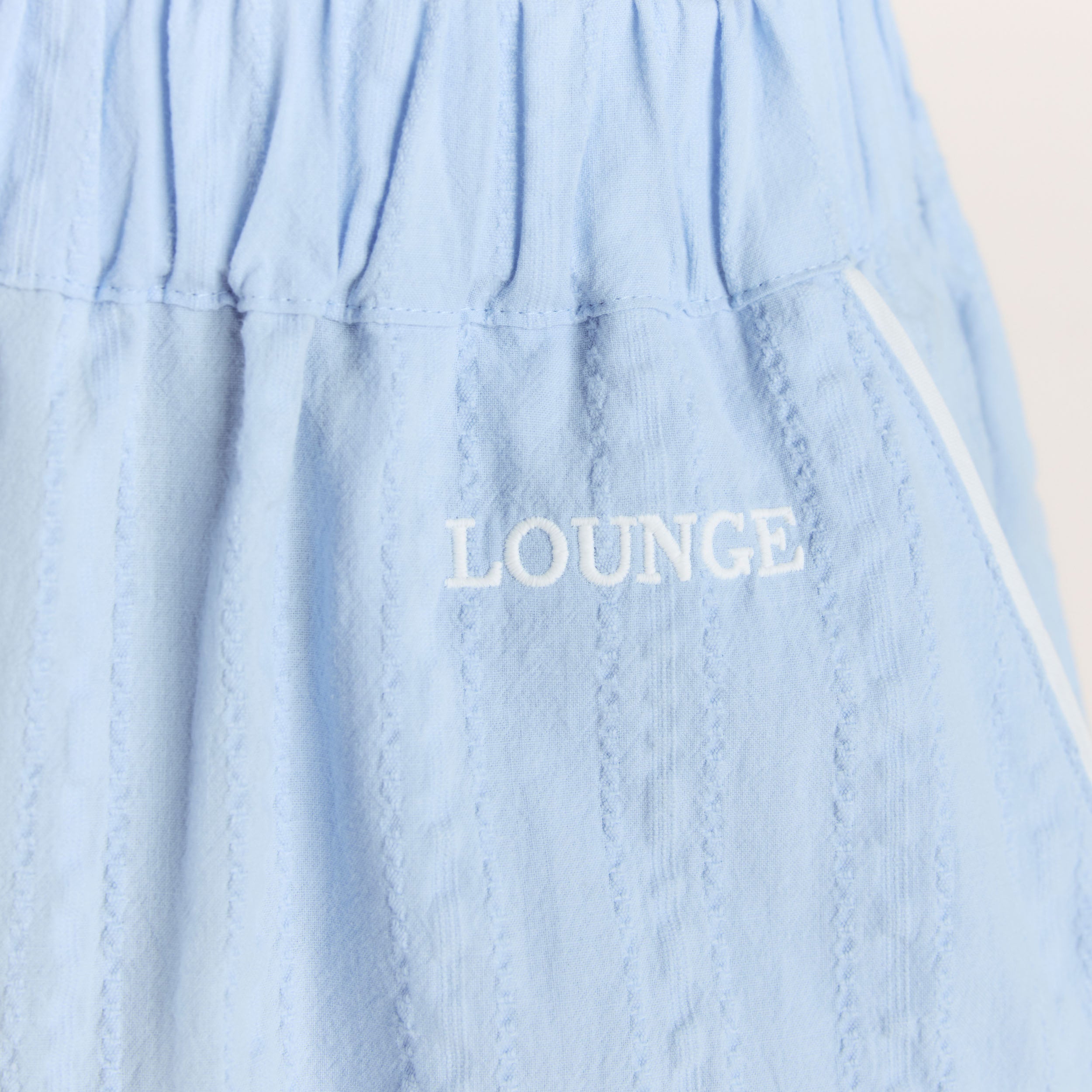 Textured Cotton Pyjama Bottoms | Textured Cotton Pyjama Bottoms - Blue