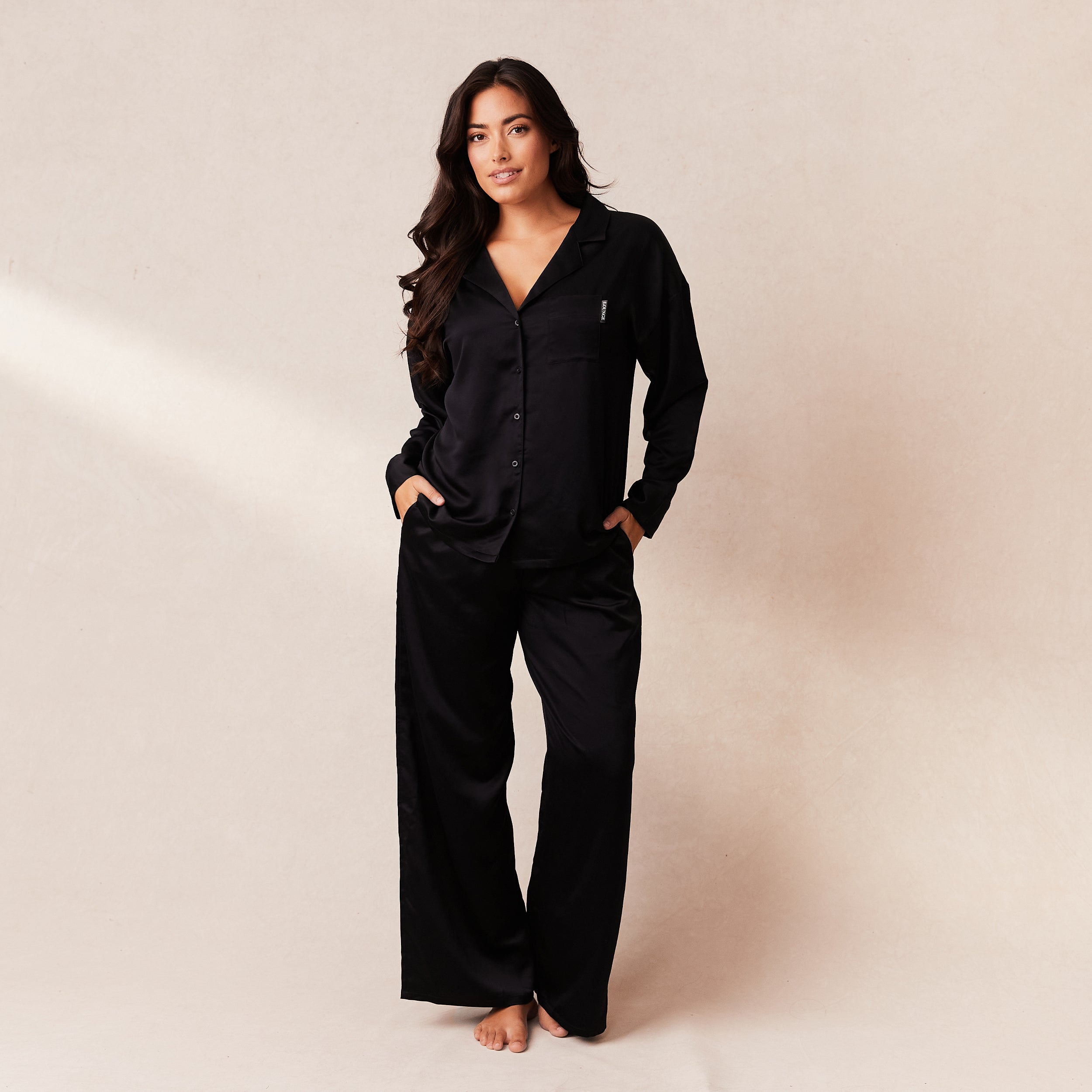 Classic Satin Pyjama Shirt | Samaria, S