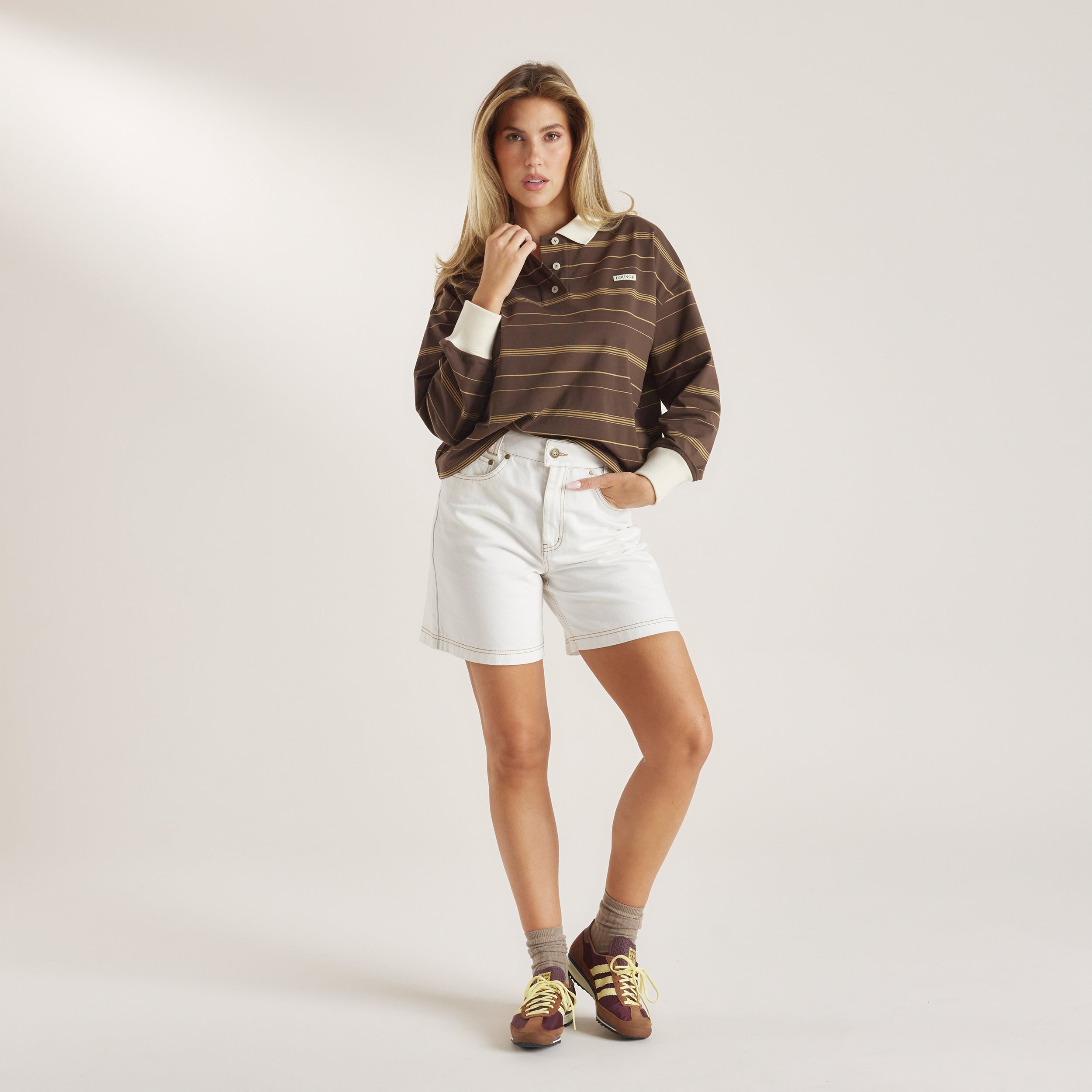 Striped Rugby Shirt | Striped Rugby Shirt - Chocolate