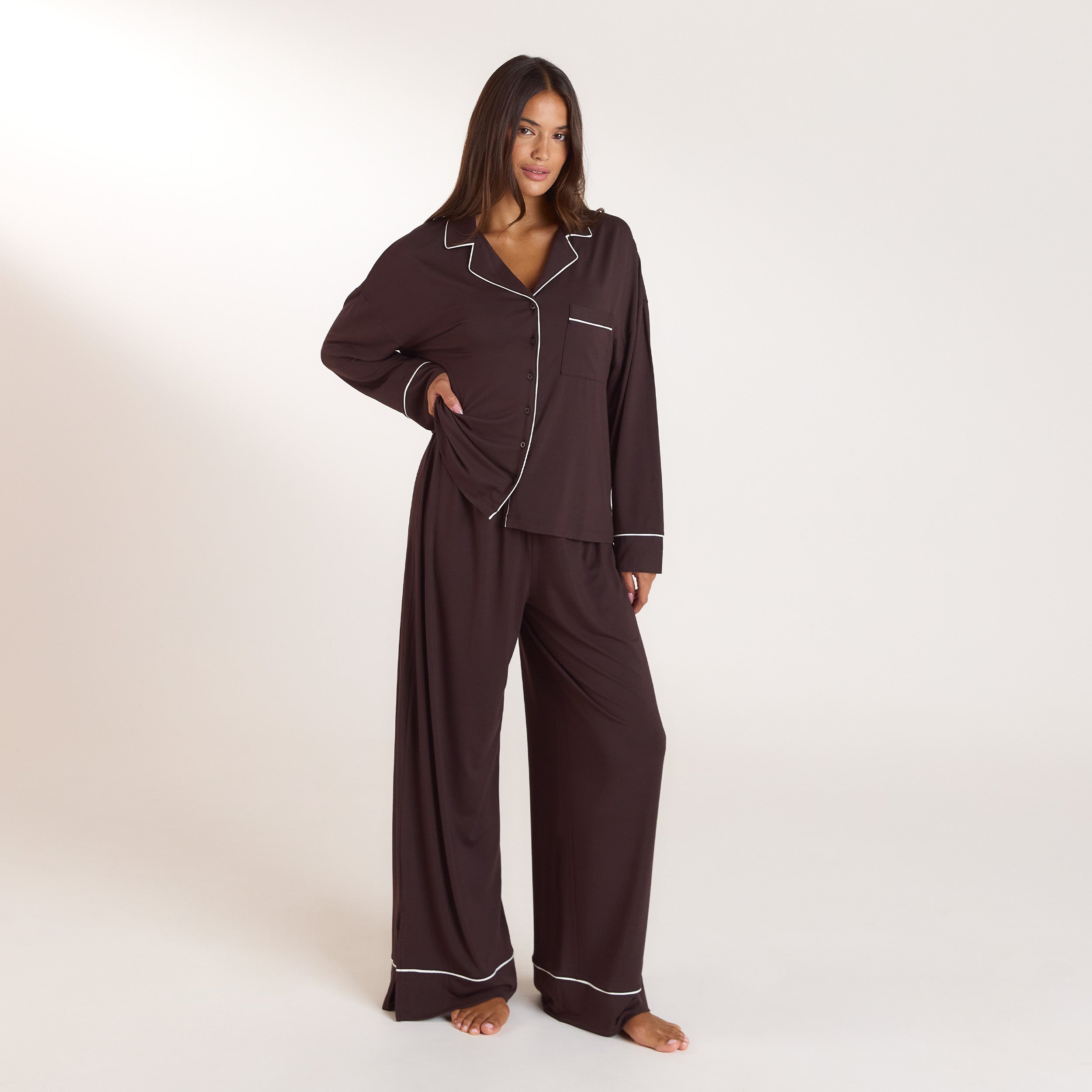 Modal Pyjama Bottoms | Modal Pyjama Bottoms - Dark Chocolate