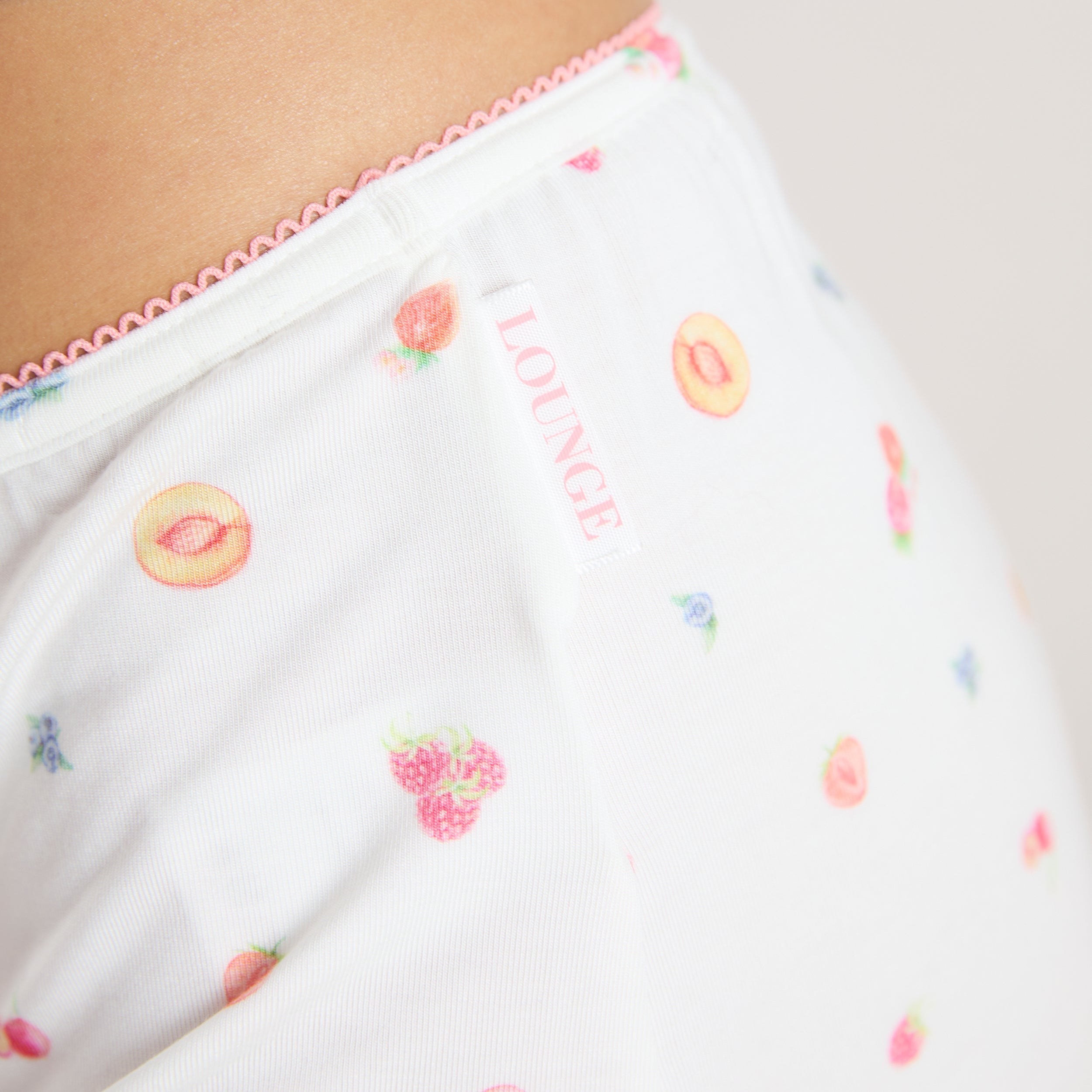 Modal Pyjama Shorts | Modal Pyjama Shorts - White Fruits