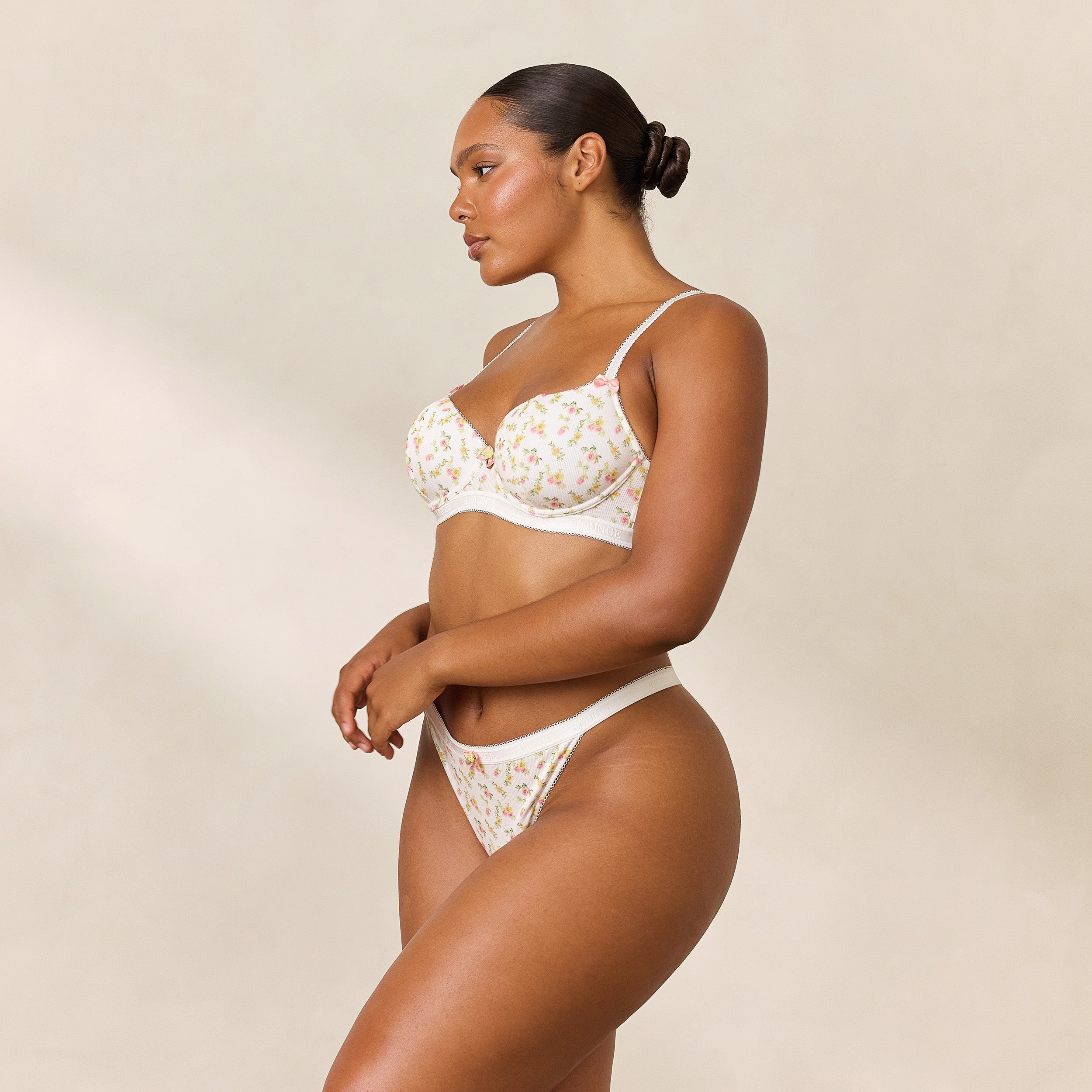 Rosebud Ribbed Balcony Bra | Amber, 36D/L