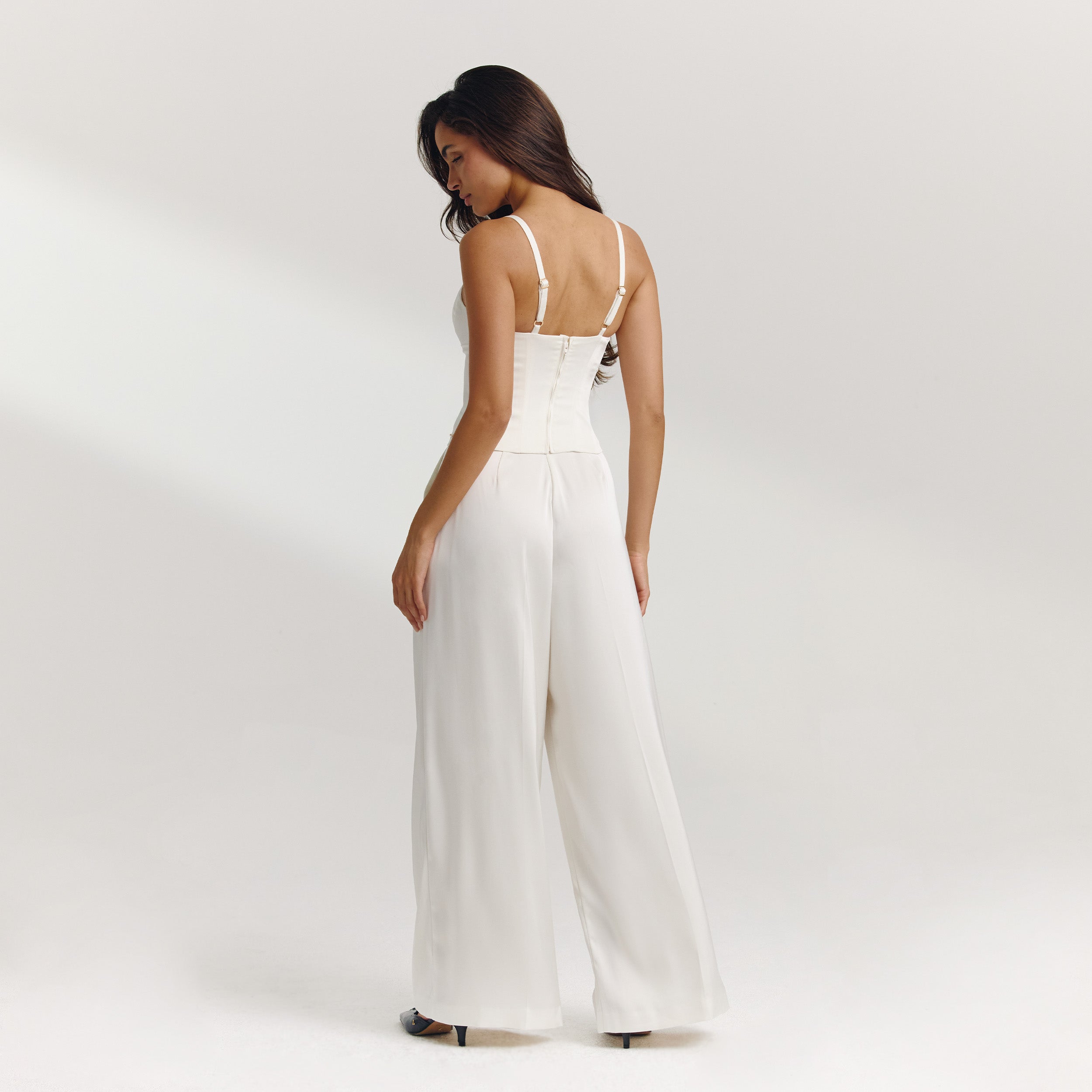 Satin Structured Top | Satin Structured Top - Off White